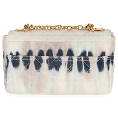Christian Dior Multicolor Tie Dye Denim Cannage Small Caro