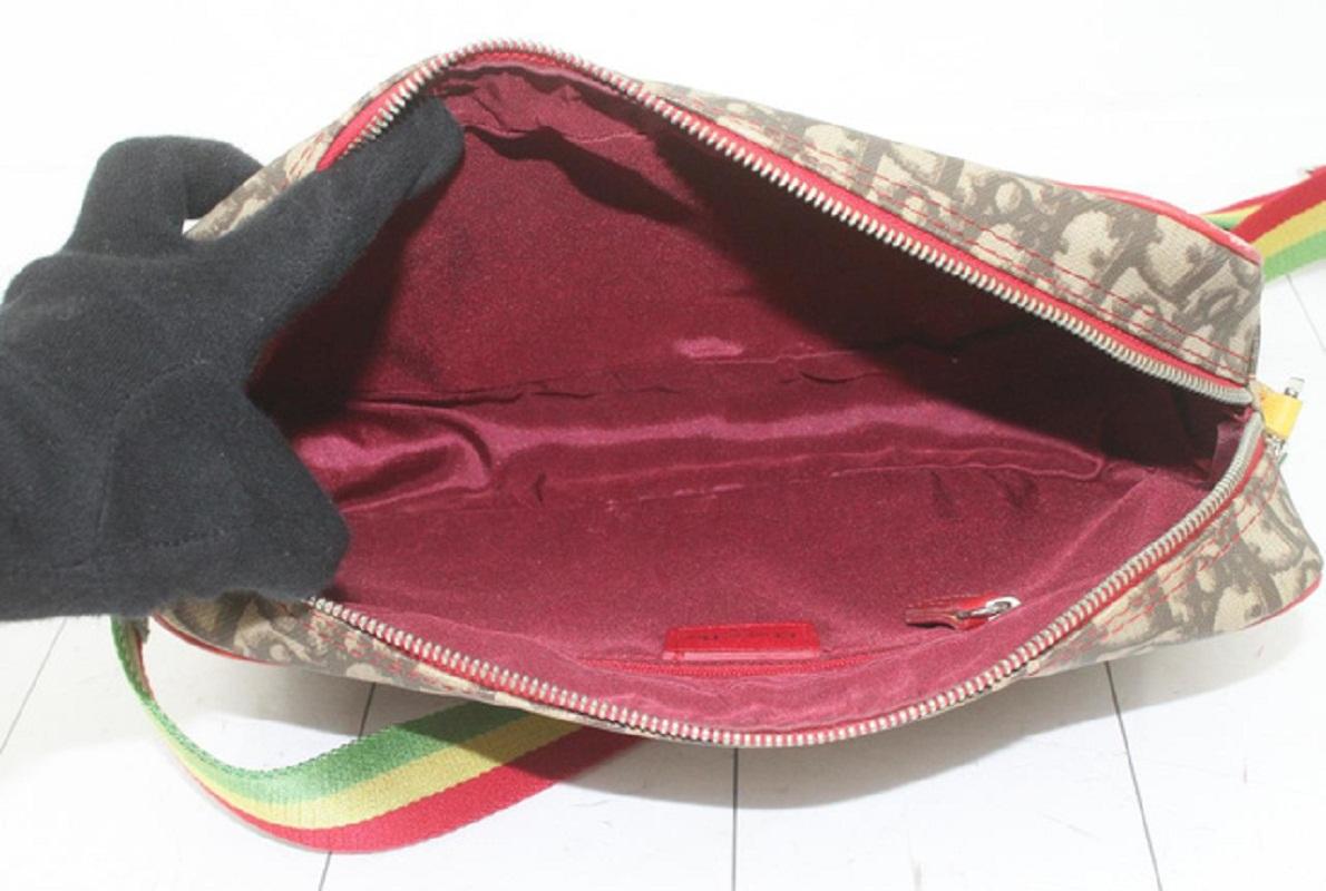 Christian Dior Mehrfarbige Rasta Umhängetasche im Angebot 3