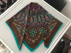 CHRISTIAN DIOR Multicolored silk scarf