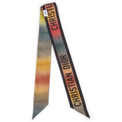 CHRISTIAN DIOR multicoloured silk DIORAURA OMBRE Mitzah Bandana Scarf