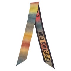 CHRISTIAN DIOR multicoloured silk DIORAURA OMBRE Mitzah Bandana Scarf