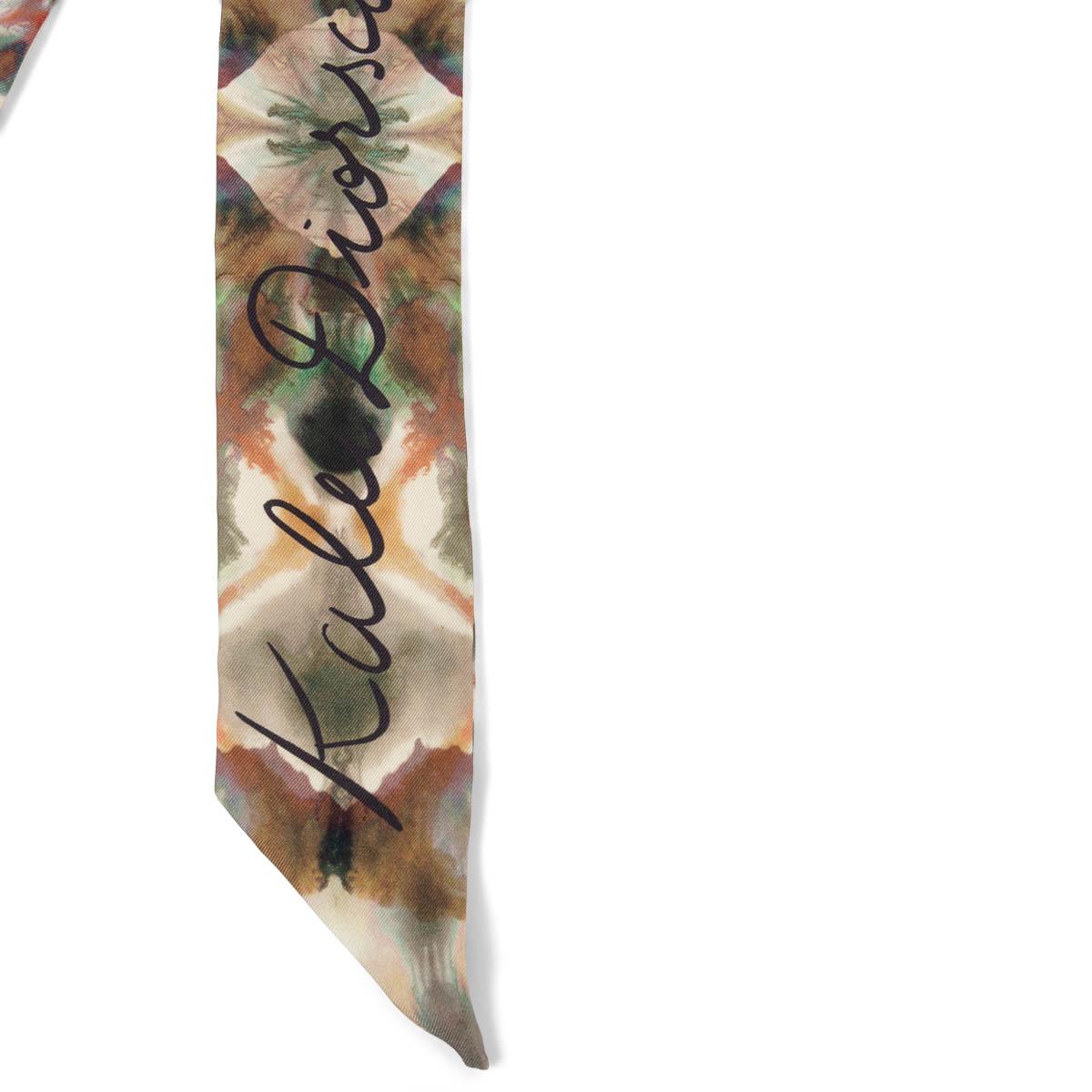 CHRISTIAN DIOR multicoloured silk KALEIDIORSCOPIC Mitzah Bandana Scarf 1