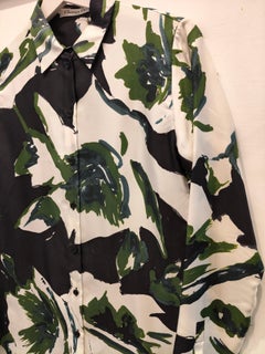 Christian Dior Vintage Multicoloured Silk Shirt Size S Made in Italy