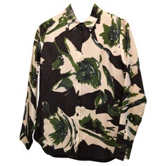 Christian Dior Vintage Multicoloured Silk Shirt Size S Made in Italy