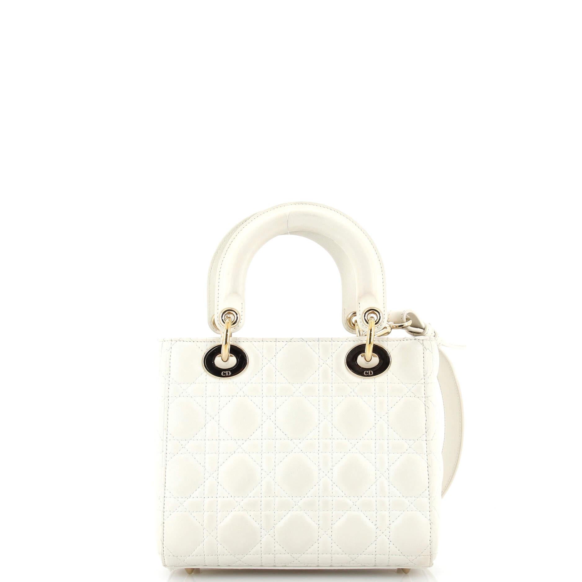 Christian Dior My ABCDior Lady Dior Bag Cannage Quilt Lambskin In Good Condition In NY, NY
