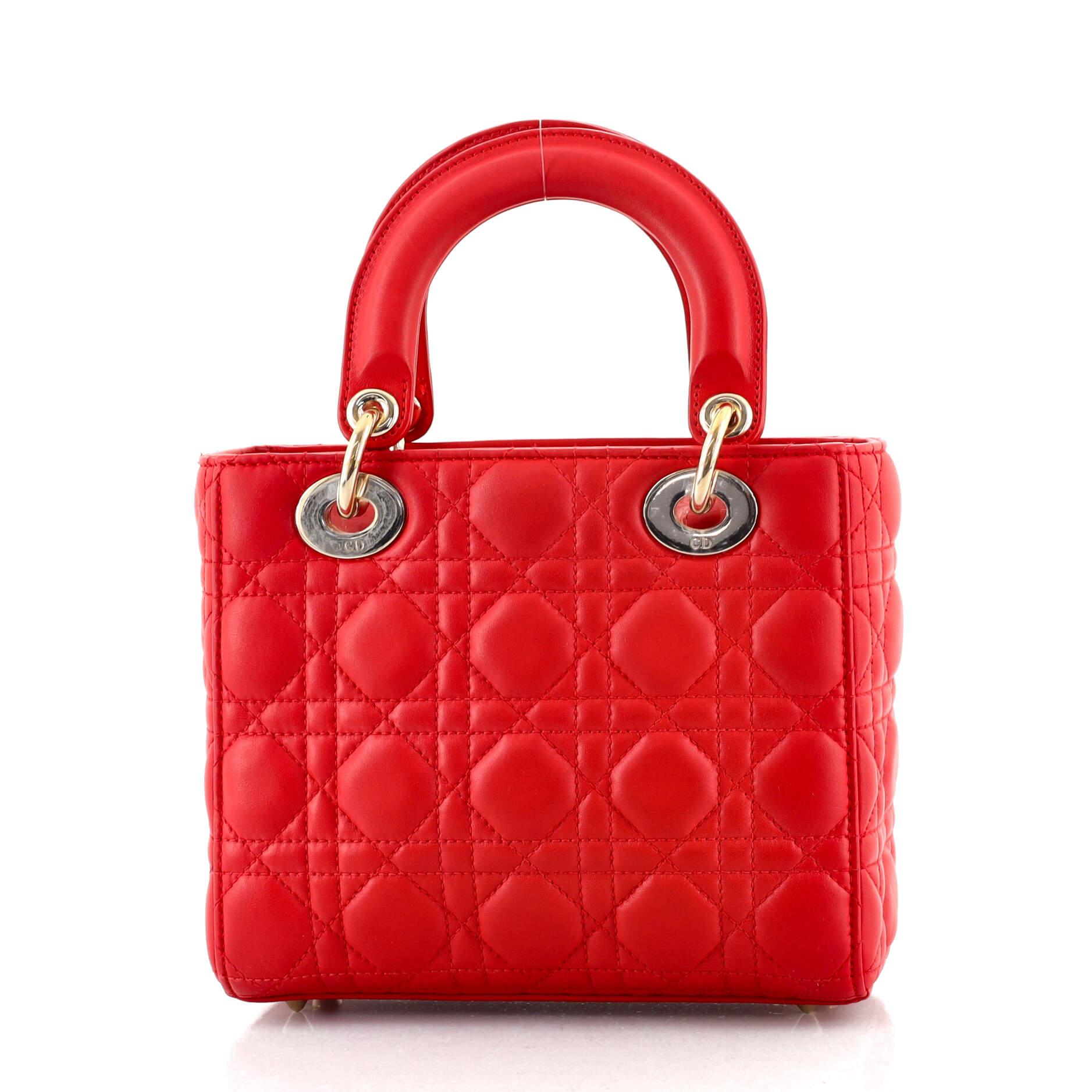 dior lady bag red