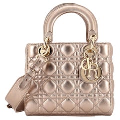 Christian Dior My ABCDior Lady Dior Bag Metallic Cannage Quilt Lambskin