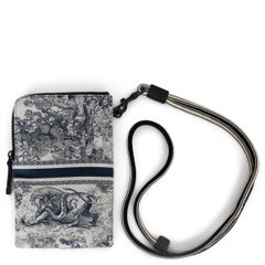 CHRISTIAN DIOR navy 2021 DIORTRAVEL TOILE DE JOUY MULTIFUNCTIONAL POUCH Bag