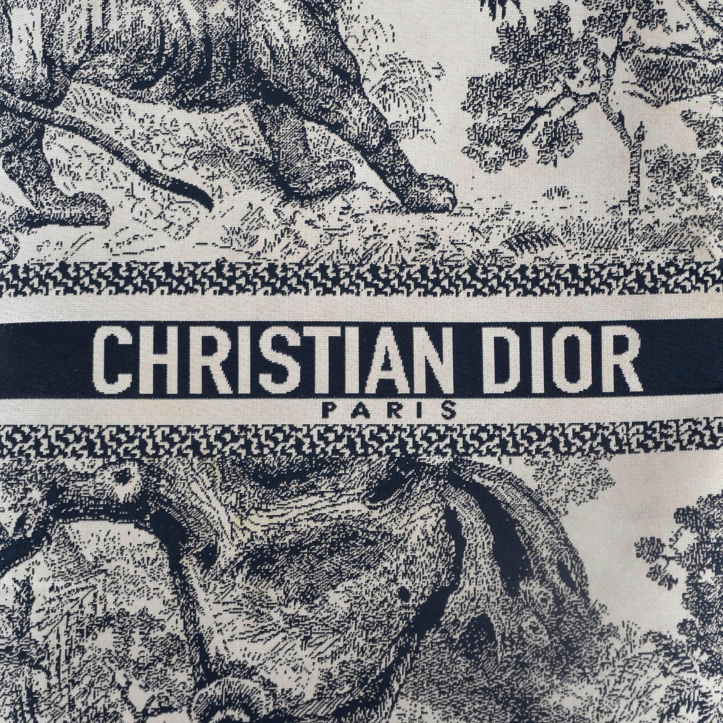 CHRISTIAN DIOR marine 2021 DIORTRAVEL TOILE DE JOUY MULTIFUNCTIONNEL Pochette Pour femmes en vente