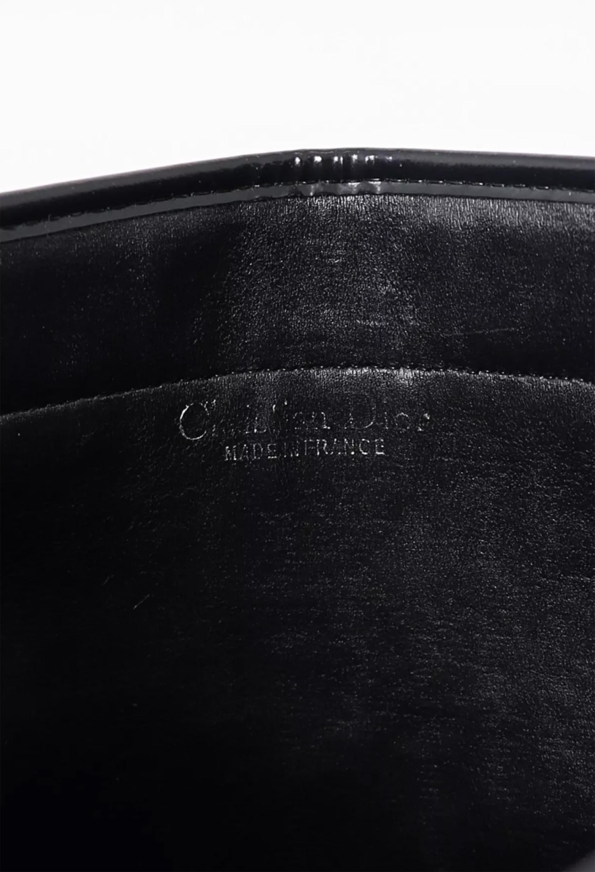 Christian Dior Marineblau 70er Jahre Oblique Canvas Clutch im Angebot 2