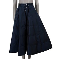 CHRISTIAN DIOR navy blue 2021 DIORALPS PUFFER MIDI Skirt 36 XS