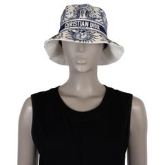 CHRISTIAN DIOR navy blue 2024 D-BOBBY TOILE DE JOUY SOLEIL Bucket Hat 55