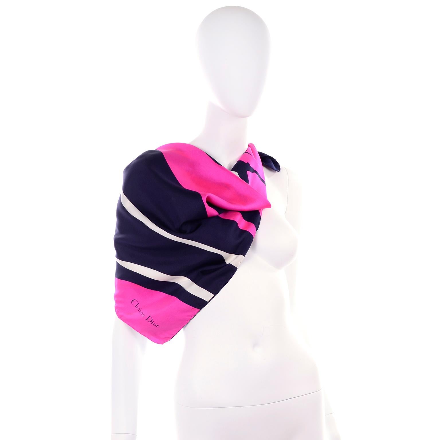 pink christian dior scarf
