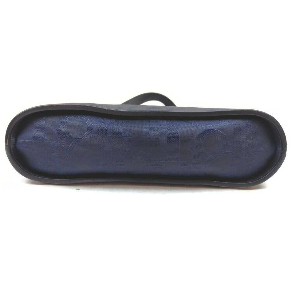Christian Dior Navy Blue Lady Tote Shoulder Bag 862524 1