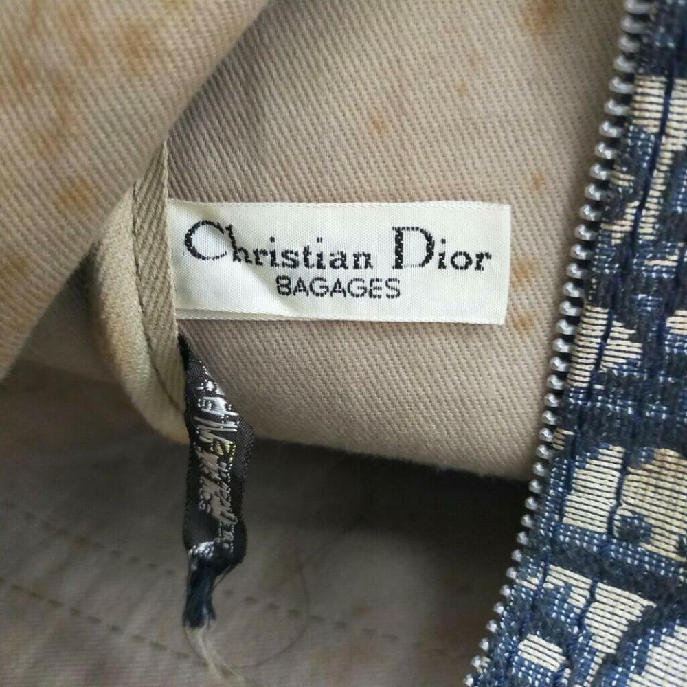 Christian Dior Navy Blue Monogram Trotter Boston Bag 854172 8