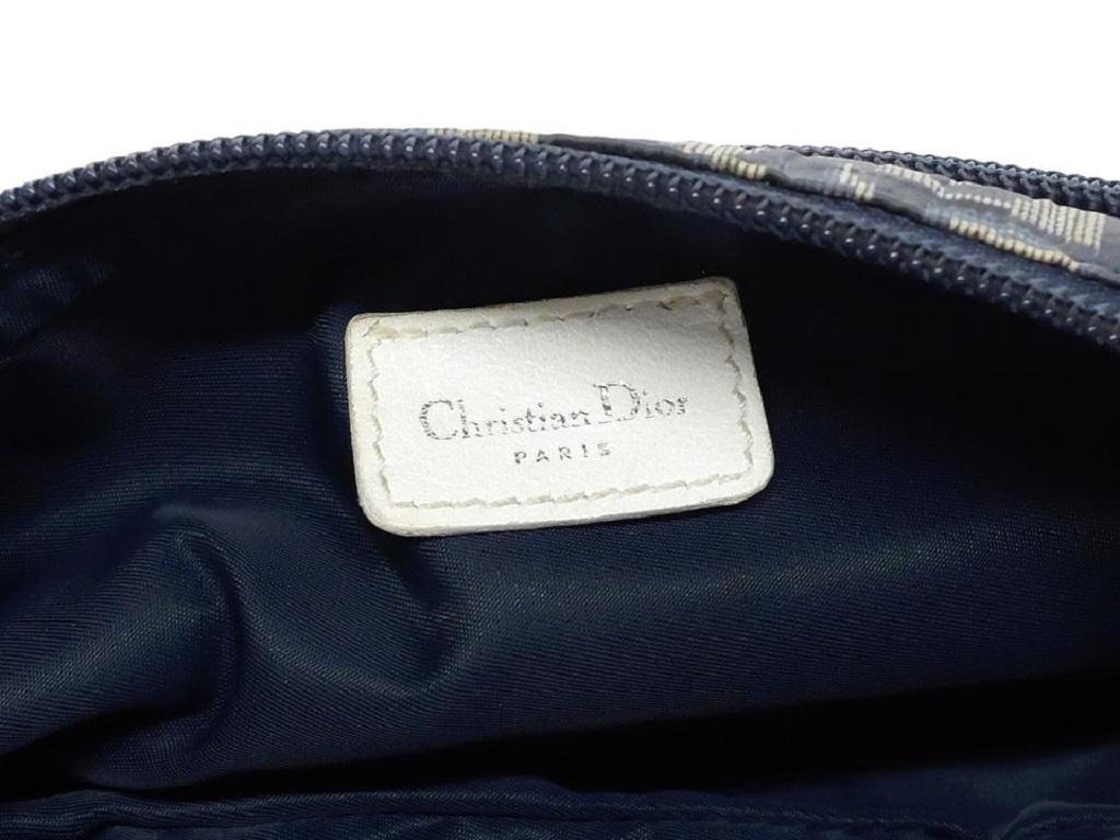 Sac à main Christian Dior Trotter No. 2 bleu marine avec monogramme  en vente 5