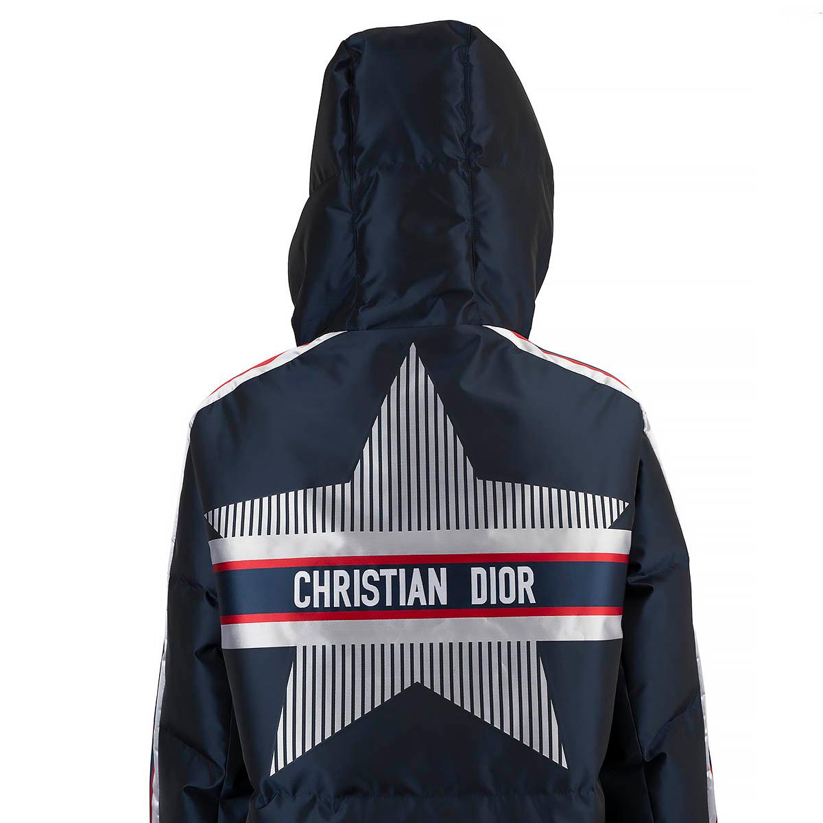 CHRISTIAN DIOR navy blue nylon 2021 DIORALPS DOWN SKI Jacket M For Sale 2