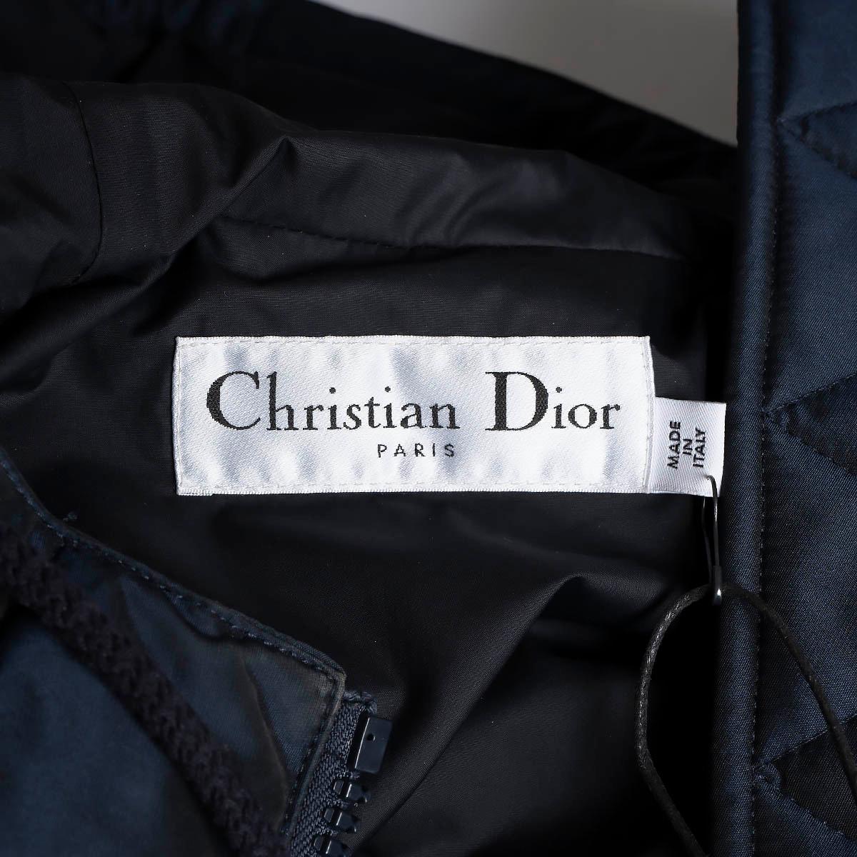 CHRISTIAN DIOR navy blue nylon 2021 DIORALPS DOWN SKI Jacket M For Sale 4
