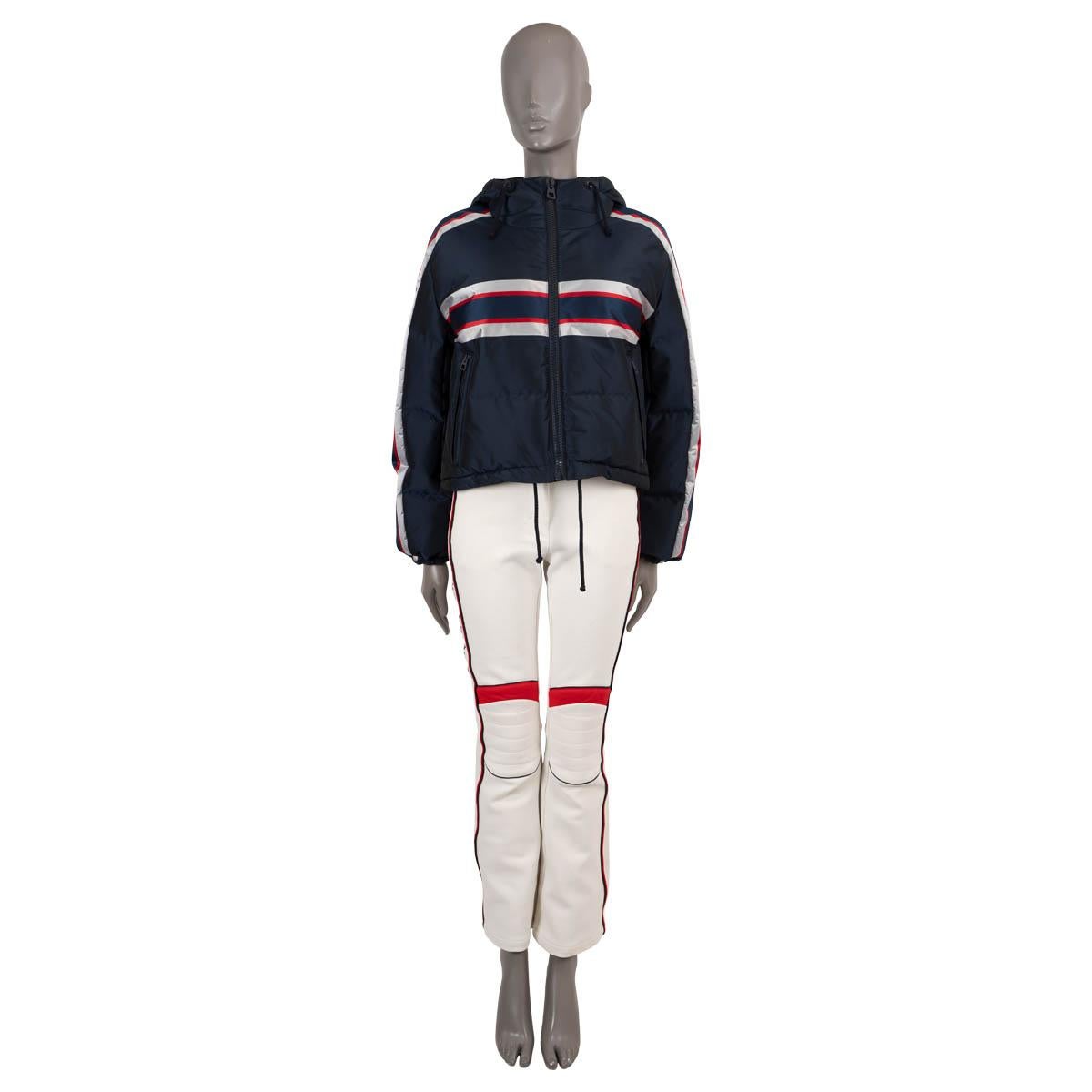 CHRISTIAN DIOR navy blue nylon 2021 DIORALPS DOWN SKI Jacket M For Sale 4