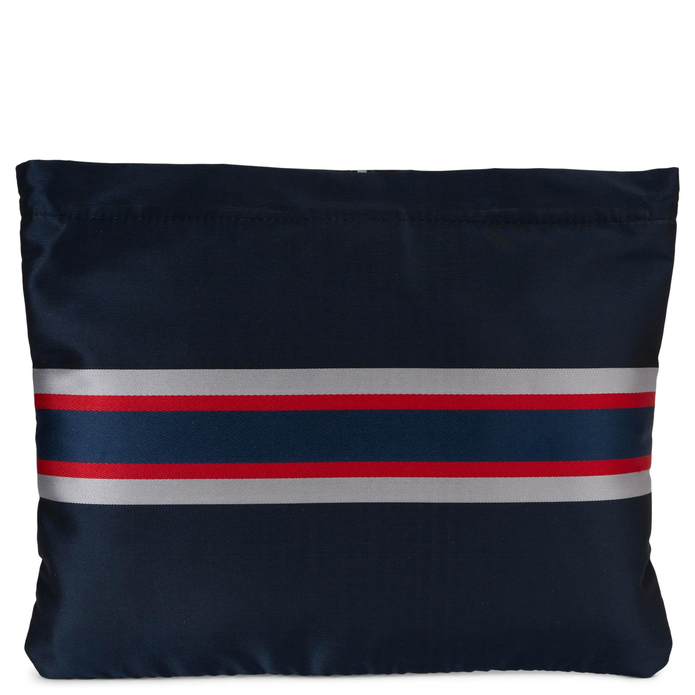 Black CHRISTIAN DIOR navy blue nylon 2021 DIORALPS ZIP POUCH Case Bag For Sale