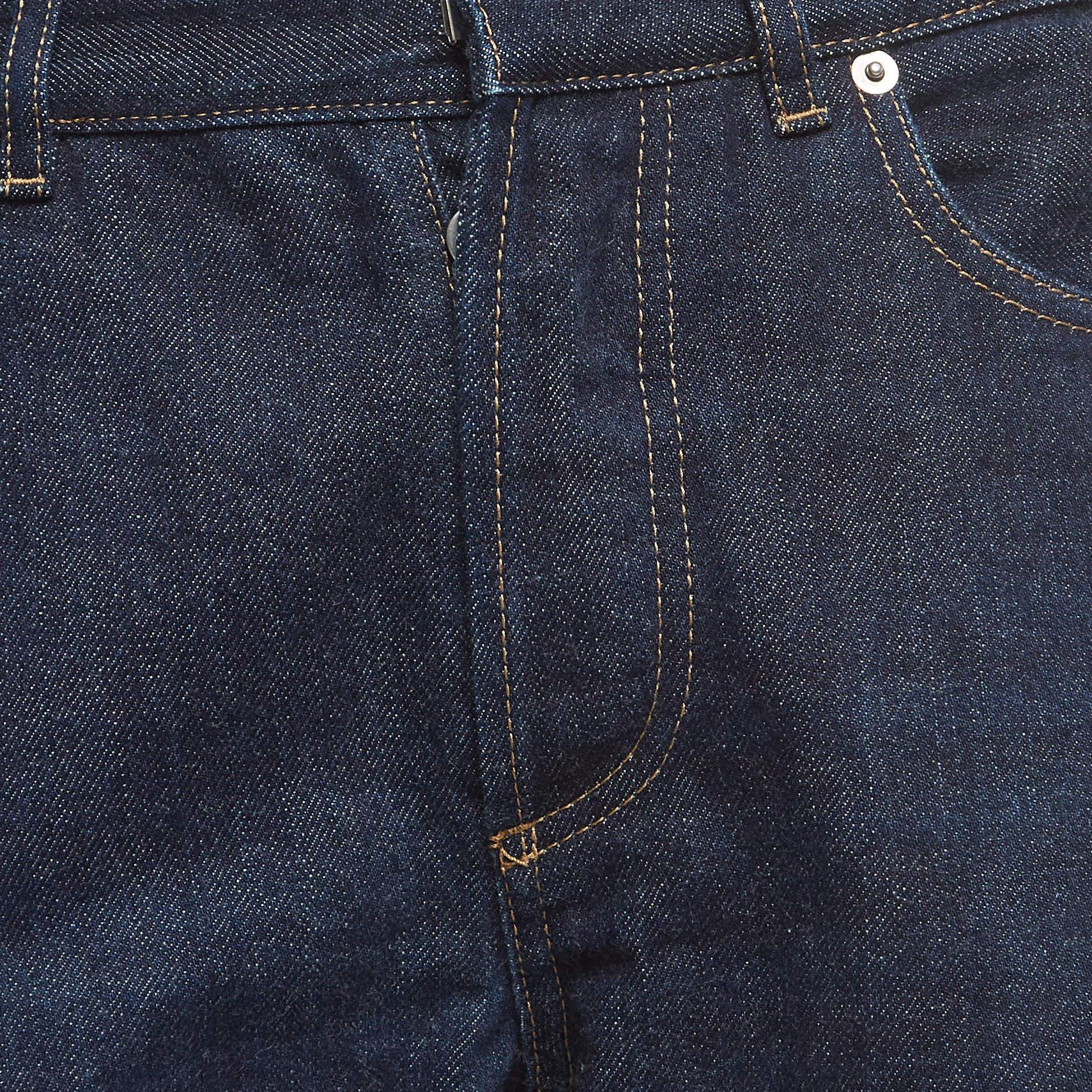 Christian Dior Marineblau Raw Edge Denim Jeans M Taille 34