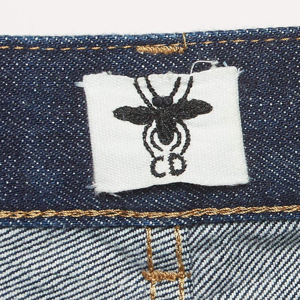 Christian Dior Marineblau Raw Edge Denim Jeans M Taille 34