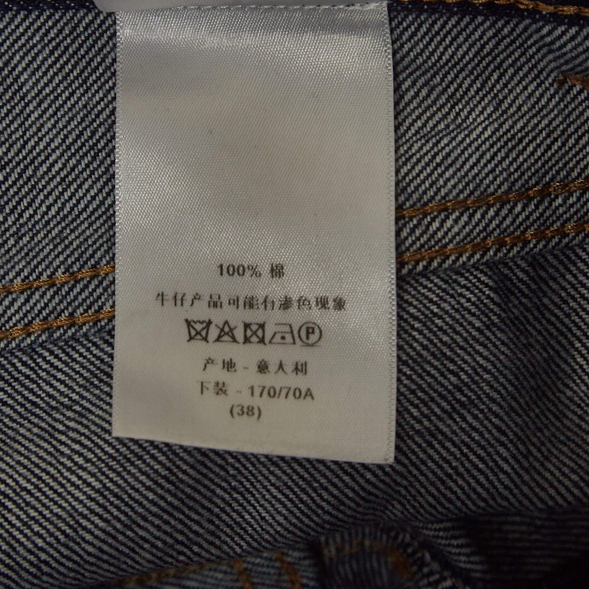 Christian Dior Marineblau Raw Edge Denim Jeans M Taille 34
