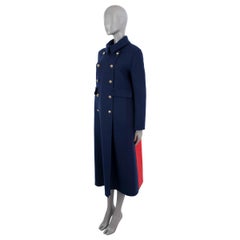 CHRISTIAN DIOR bleu marine & rouge cachemire 2021 DOUBLE BREASTED Manteau Veste 36 XS