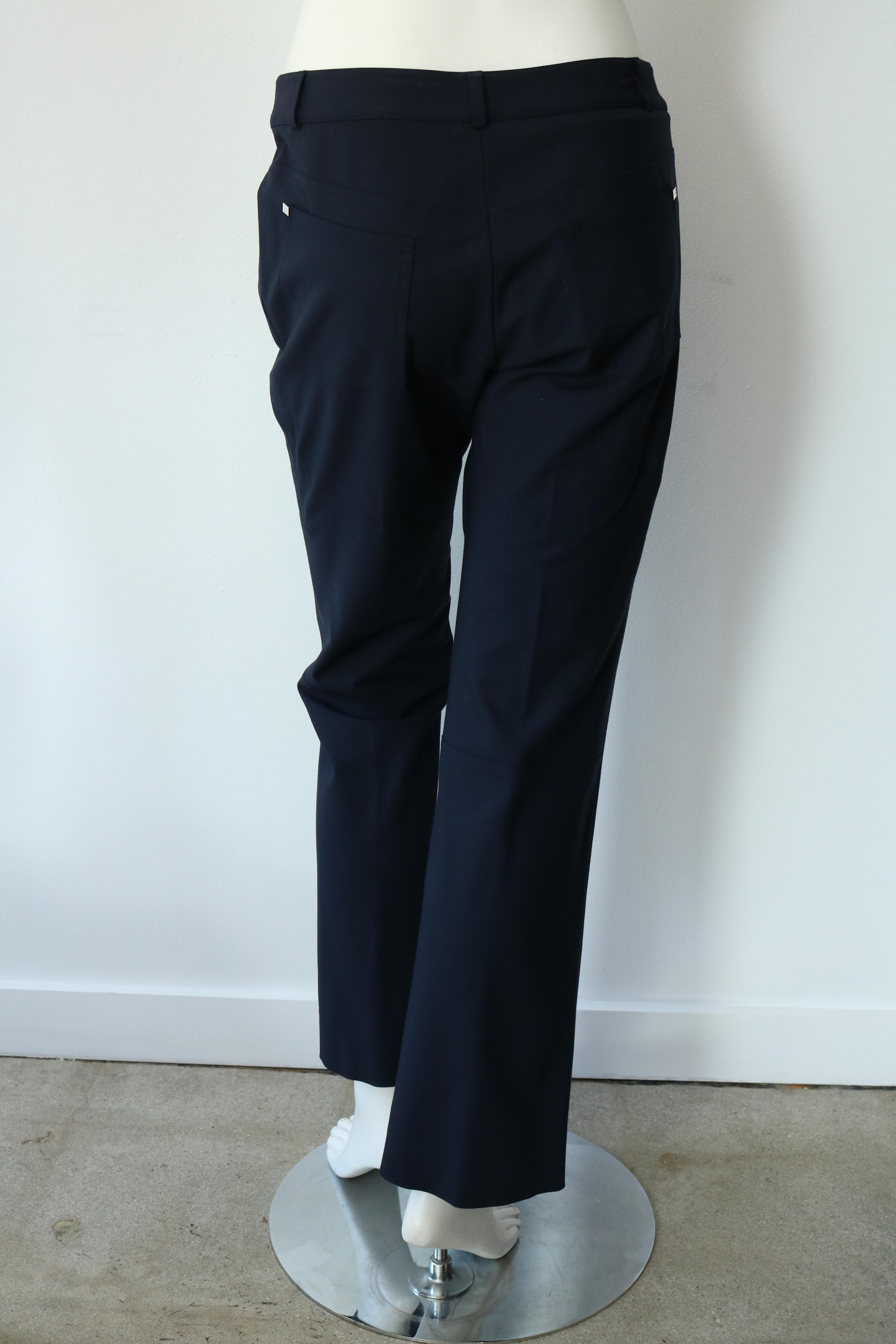Christian Dior Ensemble veste et pantalon bleu marine Taille 6  en vente 10
