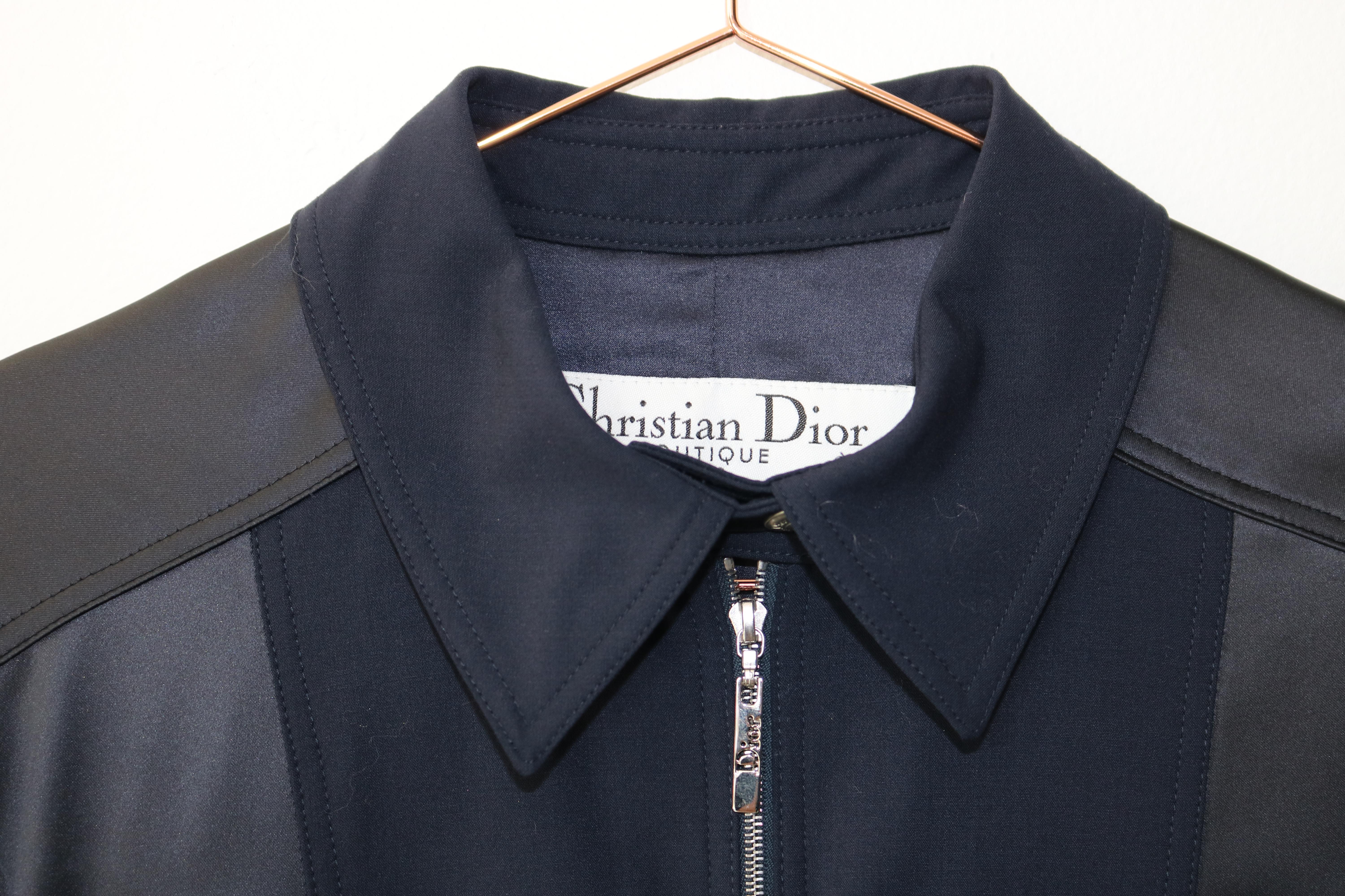 Christian Dior Ensemble veste et pantalon bleu marine Taille 6  en vente 2