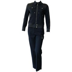 Christian Dior Navy Blue Jacket and Trouser Ensemble Size US 6 