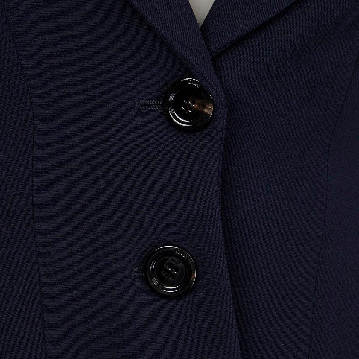 CHRISTIAN DIOR navy blue silk 2013 CRUISE Blazer Jacket 40 M For Sale 2