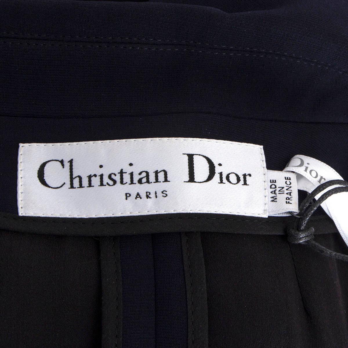 CHRISTIAN DIOR navy blue silk 2013 CRUISE Blazer Jacket 40 M For Sale 3