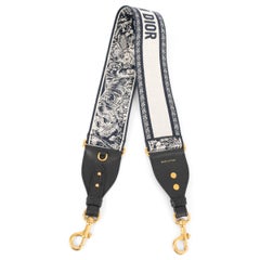 CHRISTIAN DIOR navy blue TOILE DE JOUY SAUVAGE Bag Shoulder Strap