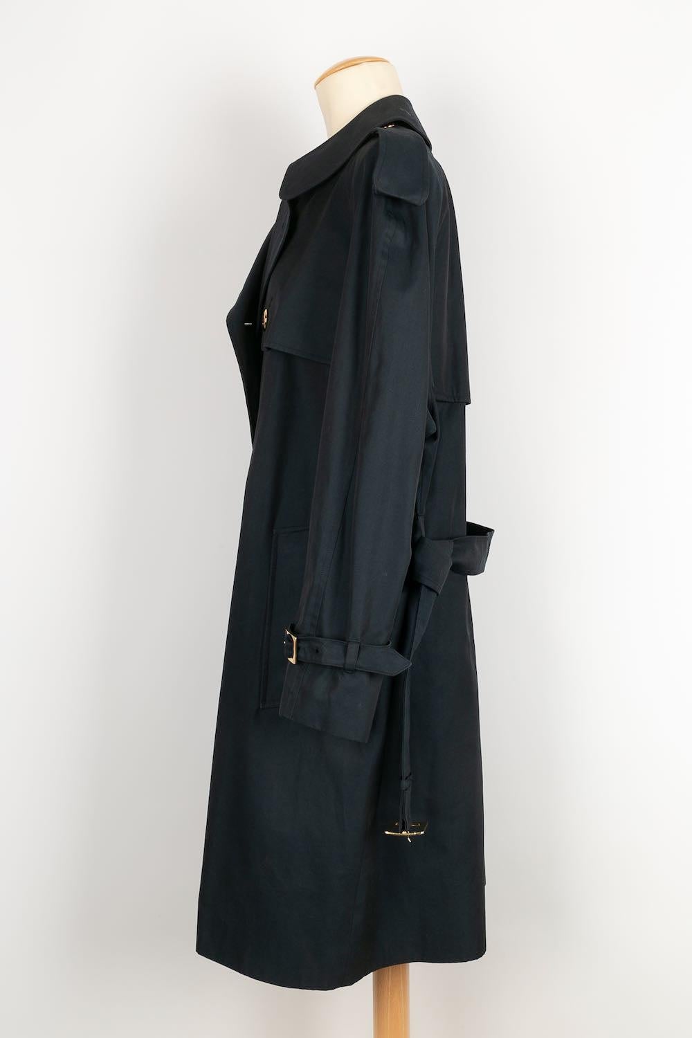Women's Christian Dior Navy Blue Trench Coat For Sale