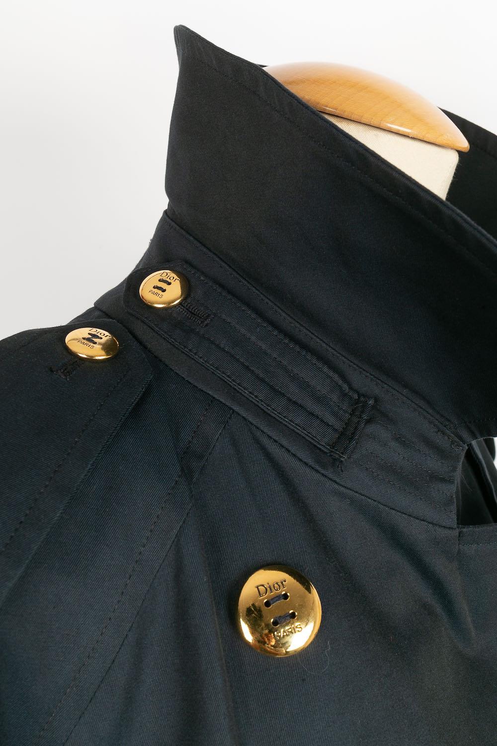 Christian Dior Navy Blue Trench Coat For Sale 1