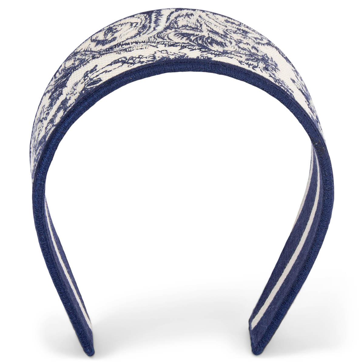 CHRISTIAN DIOR azul marino y blanco 2020 TOILE DE JOUY Diadema OS en venta 1