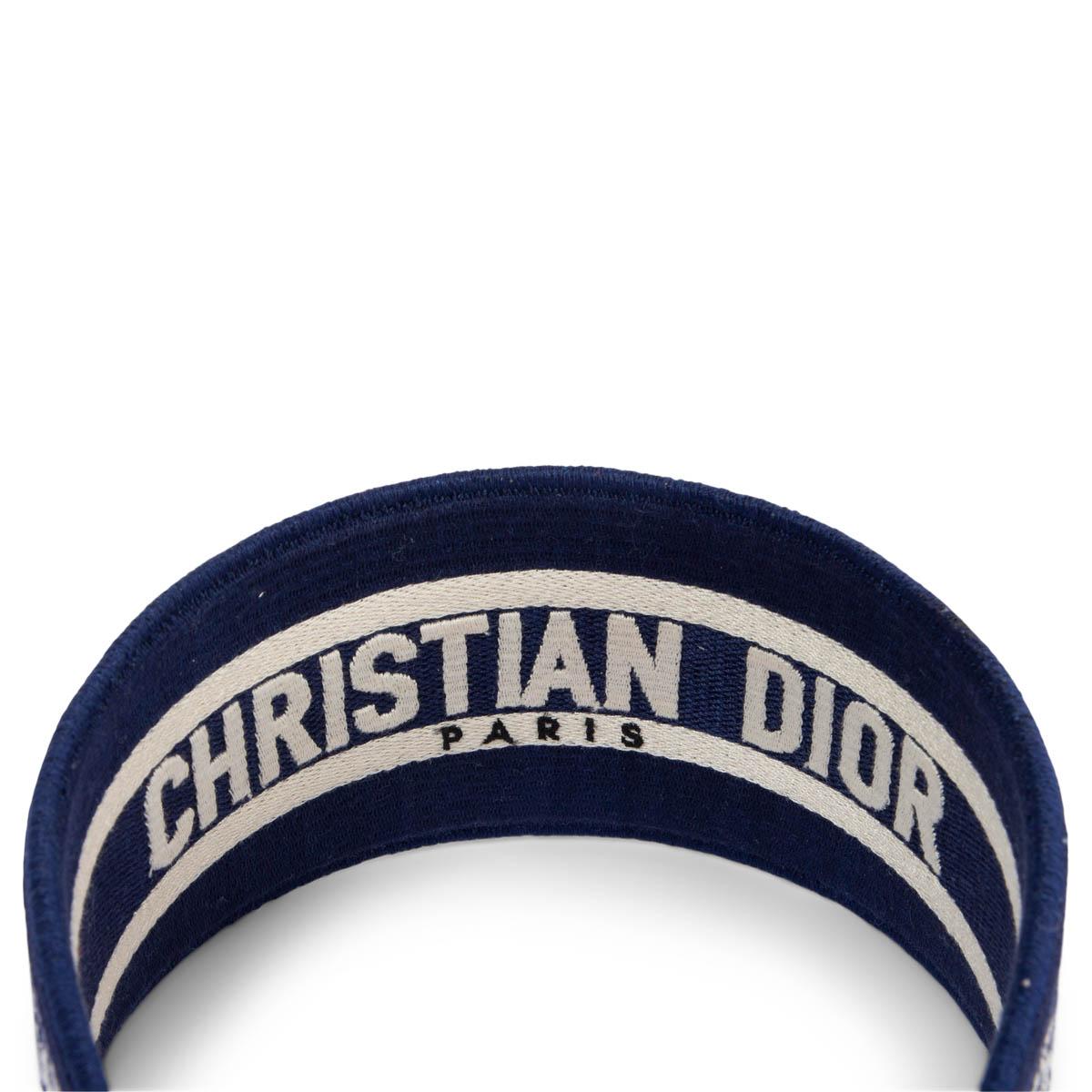 CHRISTIAN DIOR azul marino y blanco 2020 TOILE DE JOUY Diadema OS en venta 2