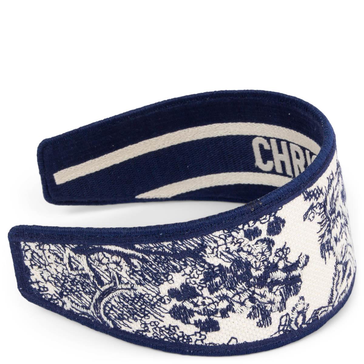 Christian Dior Black, Pattern Print Cotton Headband w/ Tags