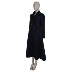 CHRISTIAN DIOR navy blue wool 2023 DOUBLE BREASTED MILITARY Coat Jacket 38 S