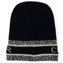CHRISTIAN DIOR marineblauer D-WHITE Beanie-Hut aus Wolle und Kaschmir 2021, Einheitsgröße, CHRISTIAN DIOR