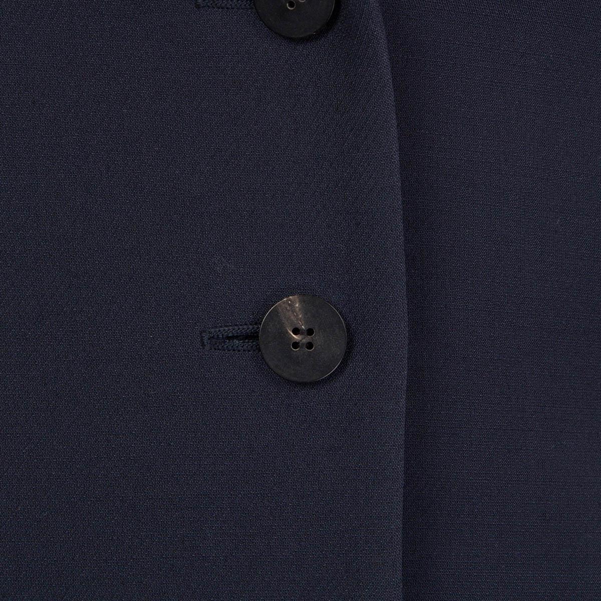 Black CHRISTIAN DIOR navy blue wool & silk 2019 PORTRAIT BAR Blazer Jacket 38 S