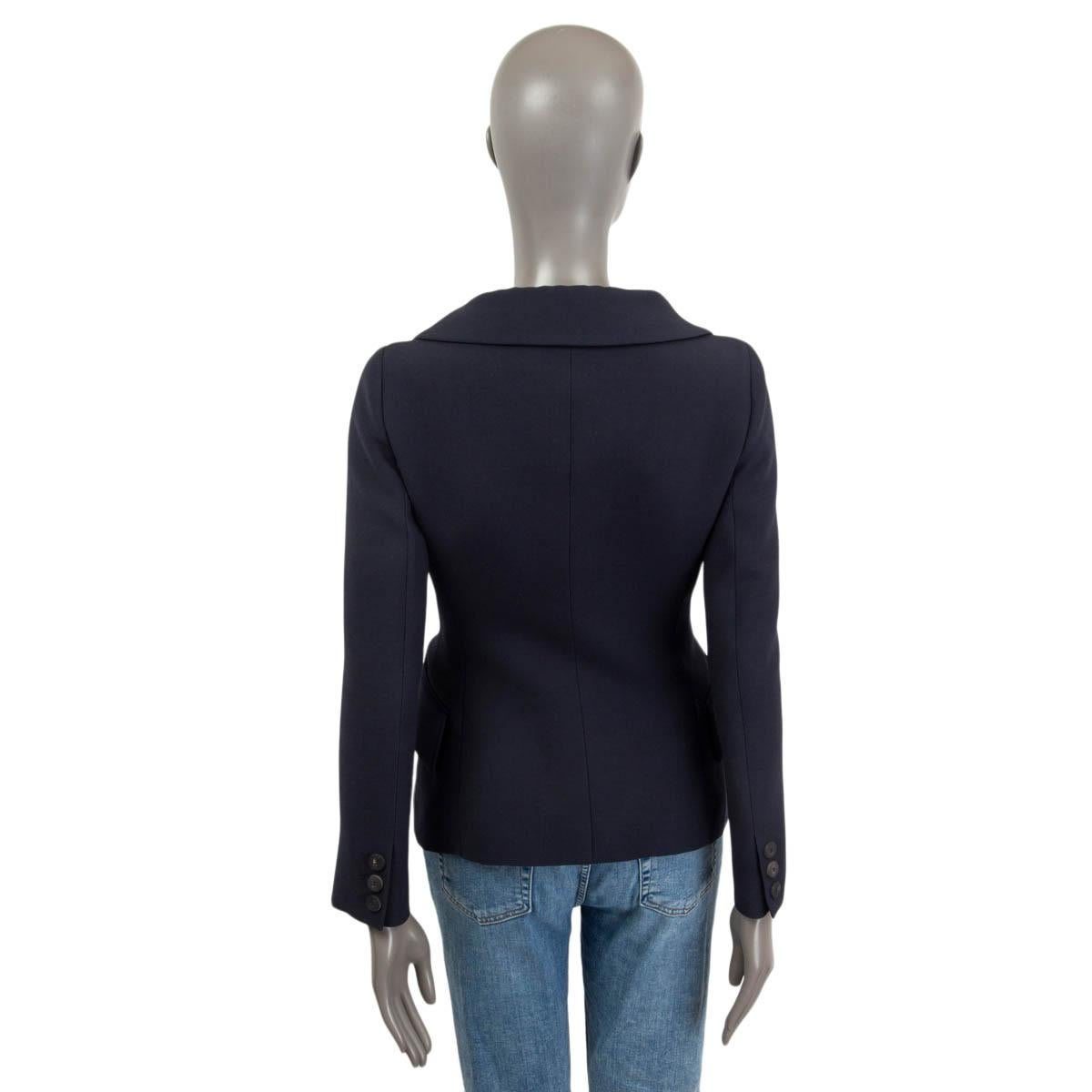 Navy and White Striped Blazer by Christian Dior main image 1