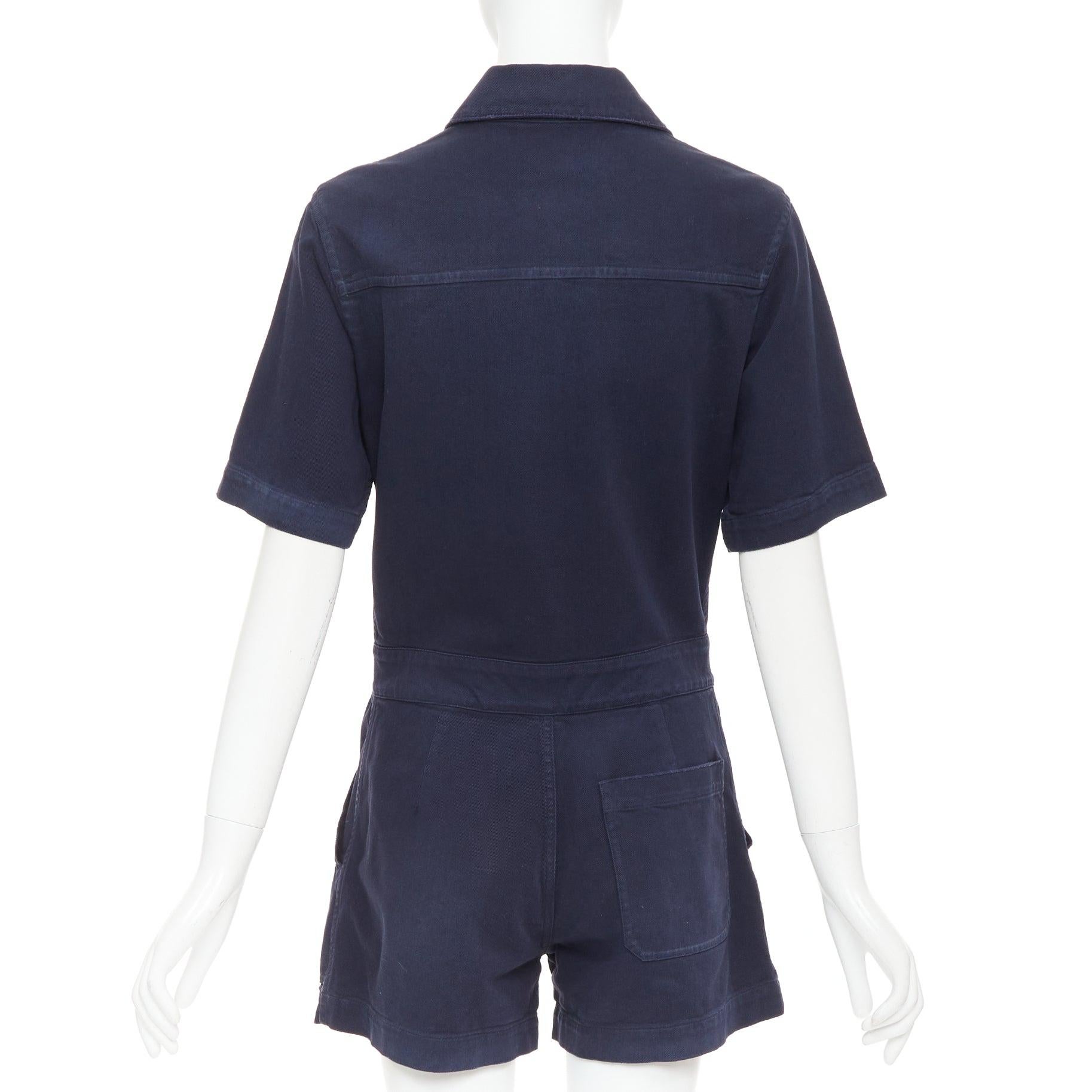 Donna Christian Dior in cotone navy CD bee cargo playsuit pagliaccetto FR34 XS in vendita