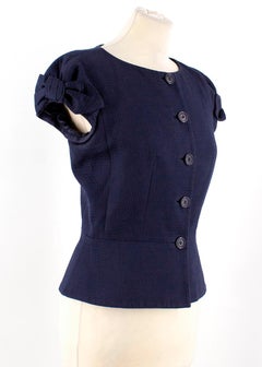 Christian Dior Navy Cotton Suit XS 38