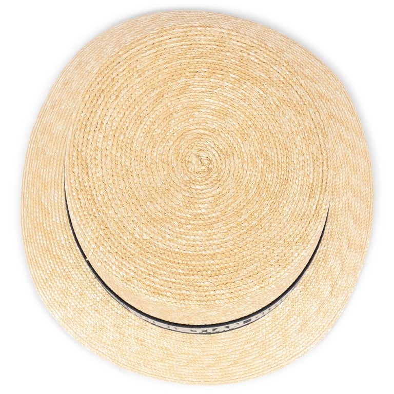 CHRISTIAN DIOR navy DIORESORT D-BOBBY SMALL BRIM STRAW Hat  display picture 1
