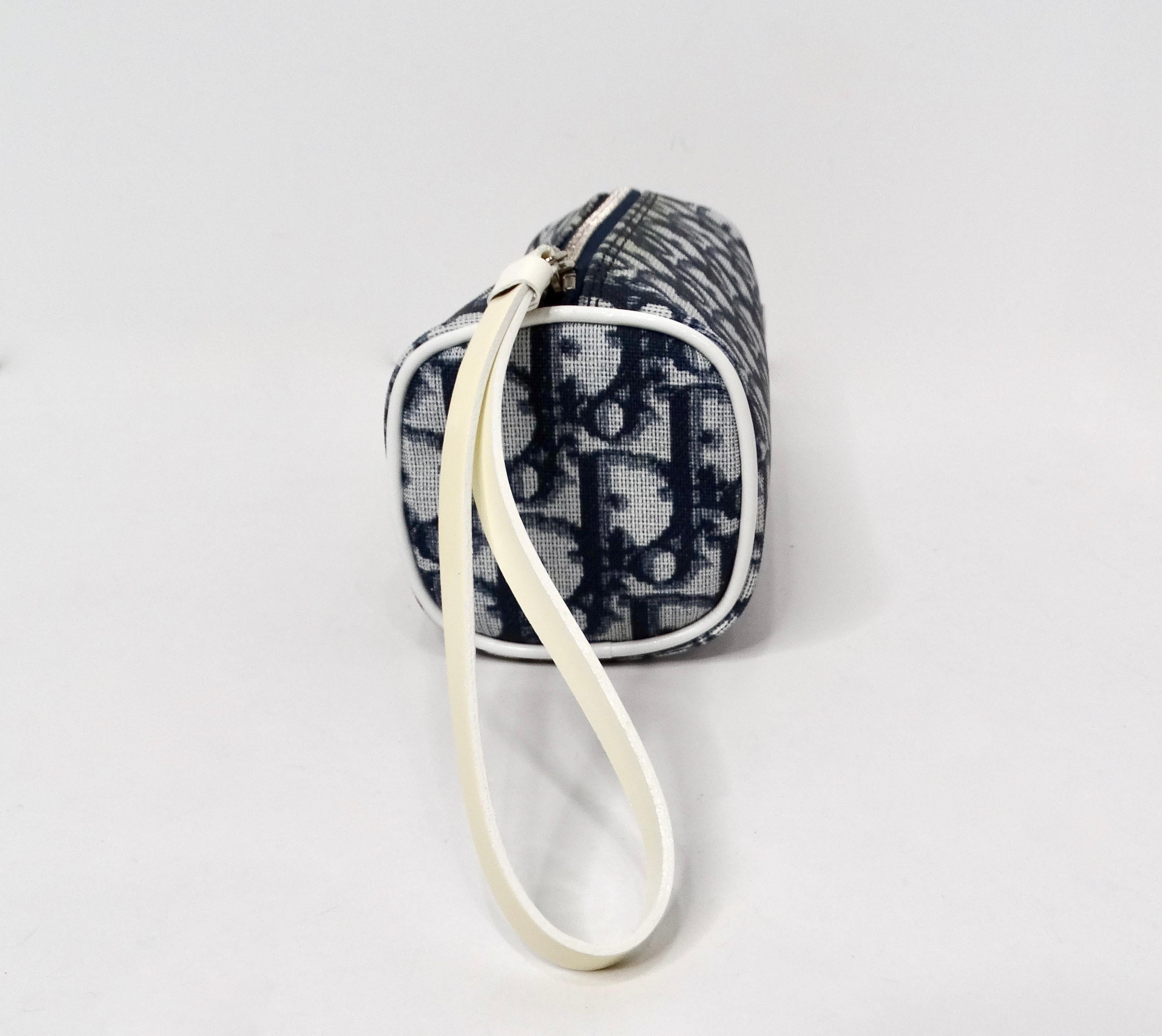 Christian Dior Navy Diorissimo Trotter Pouchette circa Y2K In condizioni buone in vendita a Scottsdale, AZ