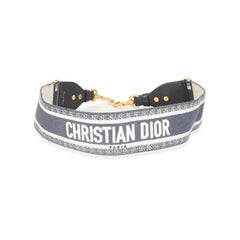 Christian Dior Navy Logo Embroidered Adjustable Shoulder Strap