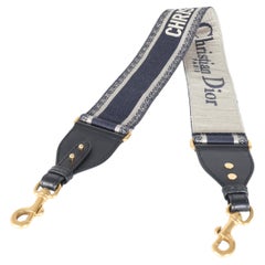 Christian Dior Navy Logo Embroidered Adjustable Shoulder Strap