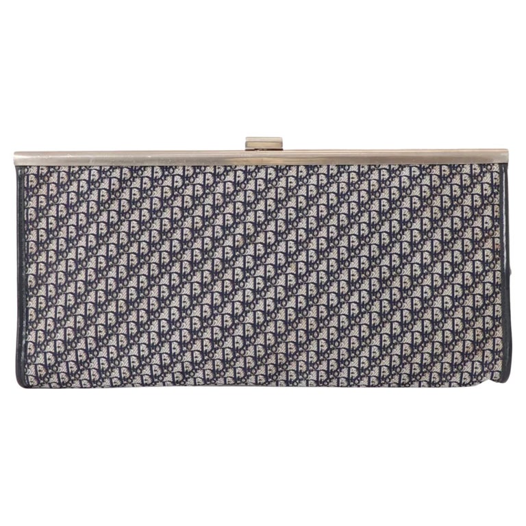 Vintage Christian Dior ~ Women Dior Clutch Party Kiss Lock Navy main image 1